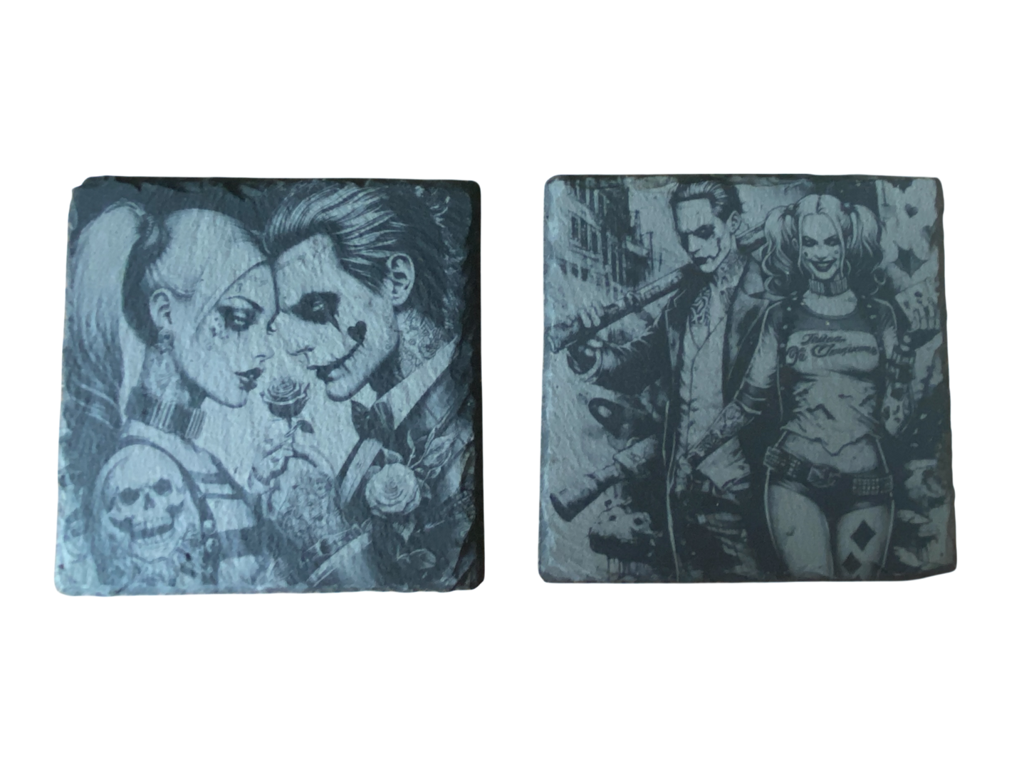 Joker Laser Engraved Slate Coasters