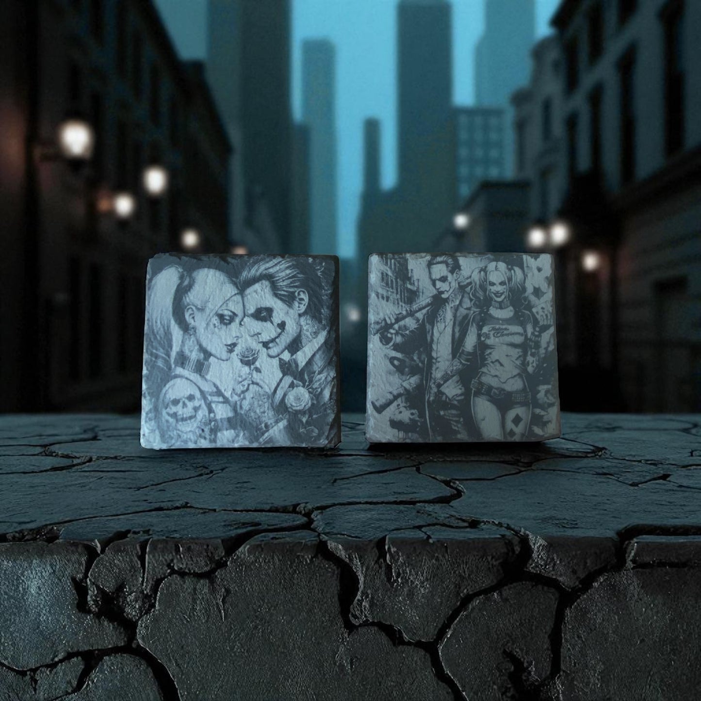 Joker Laser Engraved Slate Coasters