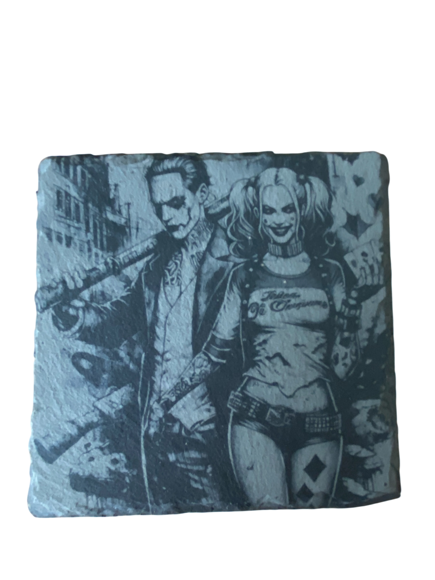 Joker Laser Engraved Slate Coasters