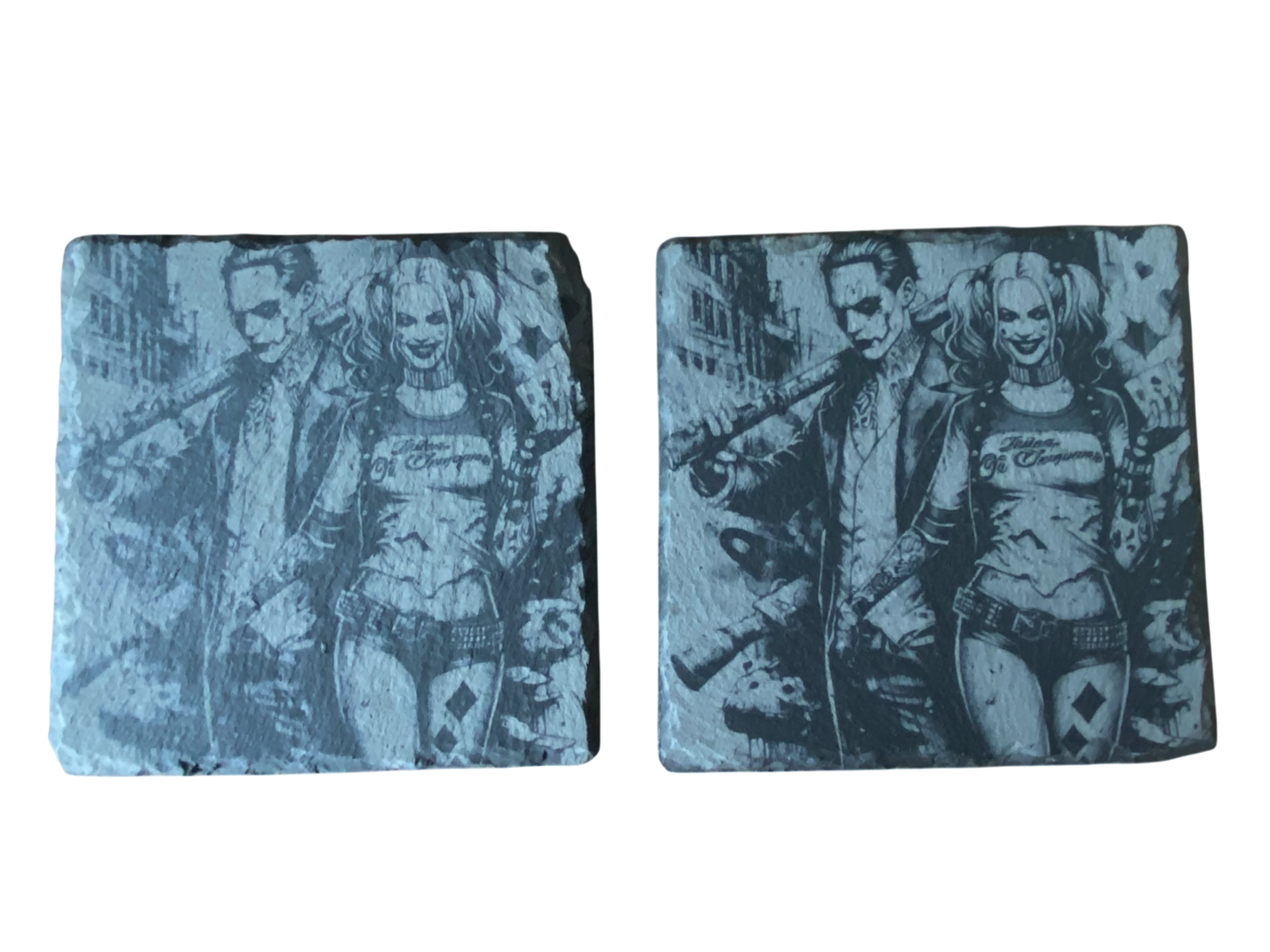 Joker Laser Engraved Slate Coasters