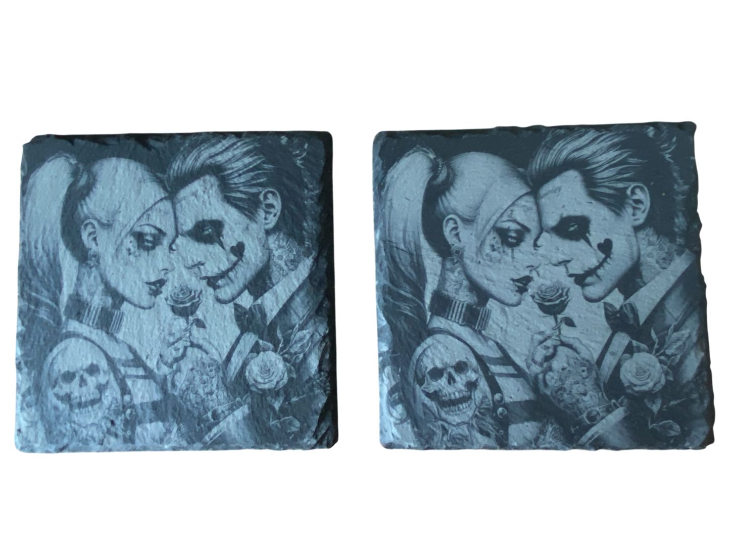 Joker Laser Engraved Slate Coasters