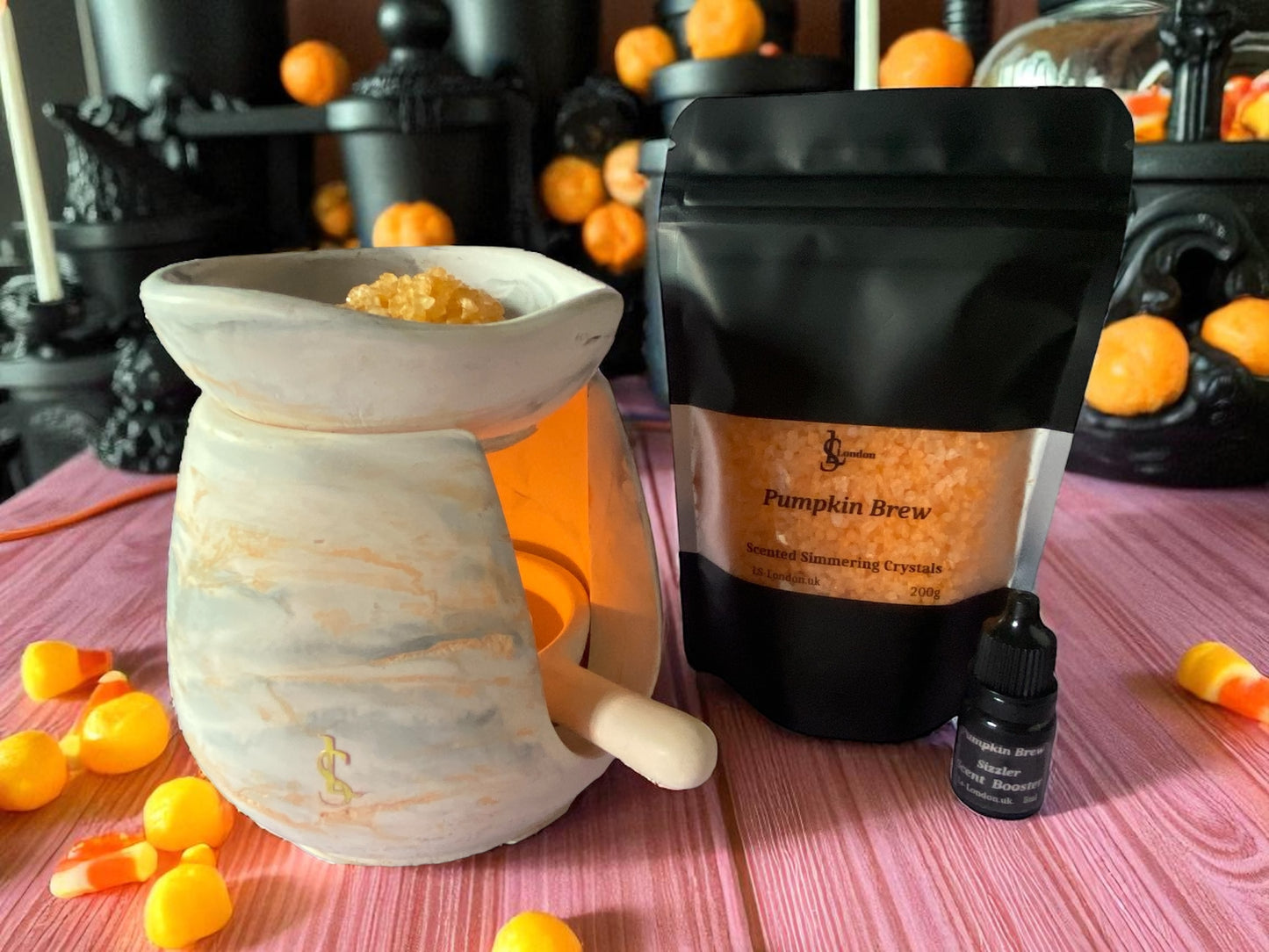 Pumpkin Brew, Halloween Inspired Scented Simmering Crystals (Sizzlers)