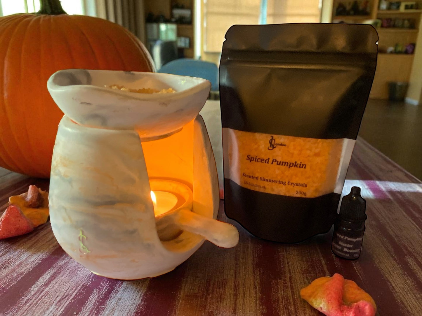 Spiced Pumpkin, Halloween Inspired Scented Simmering Crystals (Sizzlers)