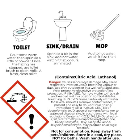 All Male Designer Inspired Sink Mop & Toilet Cleaning Fizzers