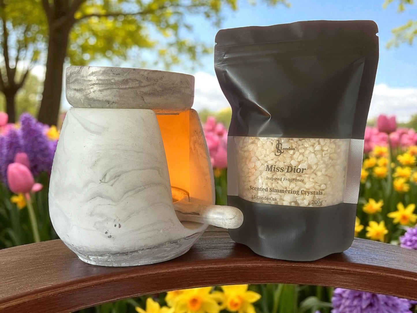 Inspired By miss dior Scented Shimmering Crystals (Sizzlers) 200g
and oil burner