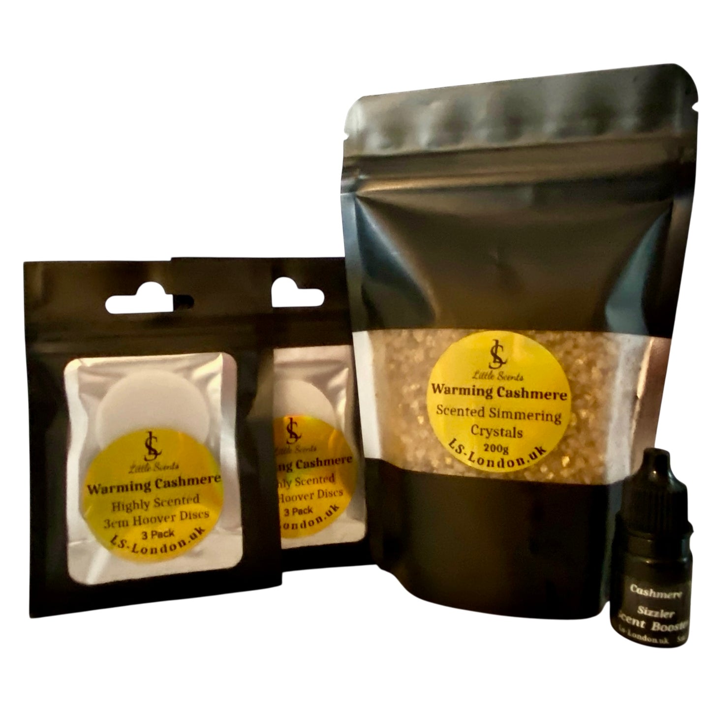 200g Sizzlers + Scent Booster & x2 Packs Of 3 Individually Sealed Scented Vacuum Hoover Discs Bundle