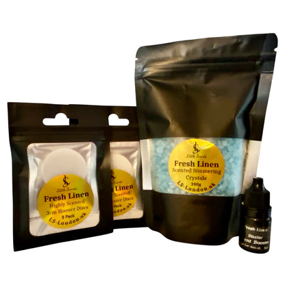 200g Sizzlers + Scent Booster & x2 Packs Of 3 Individually Sealed Scented Vacuum Hoover Discs Bundle