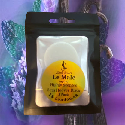 All Male Designer (Inspired) Scented Vacuum Hoover Discs x3 Individually Sealed ( Quick Select)