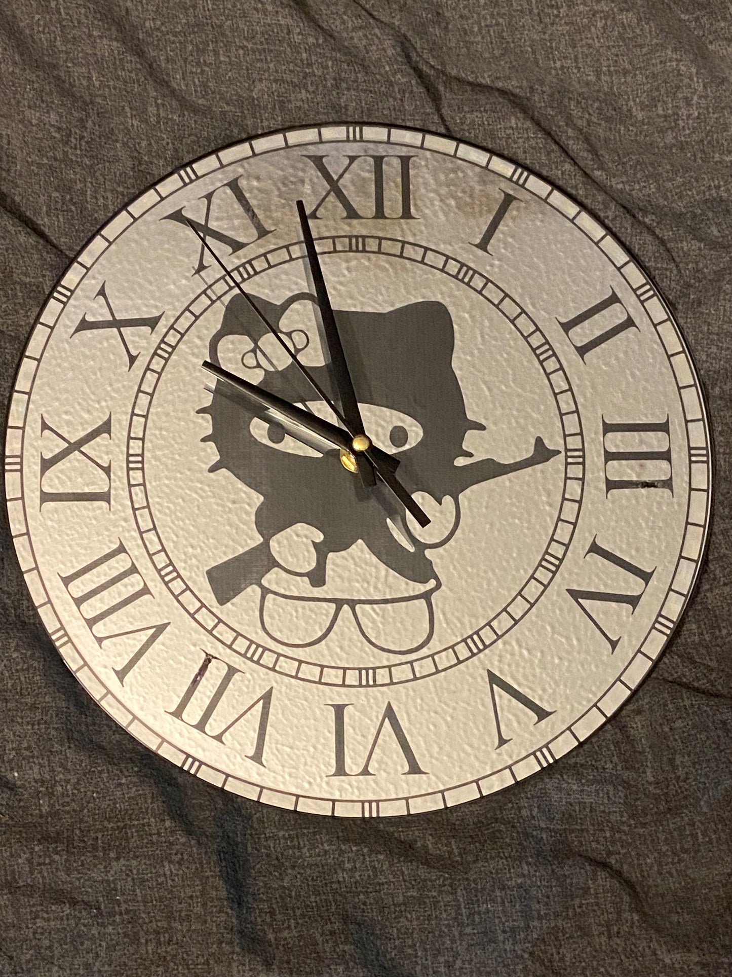Hello Kitty Laser Engraved Mirror Wall Clock