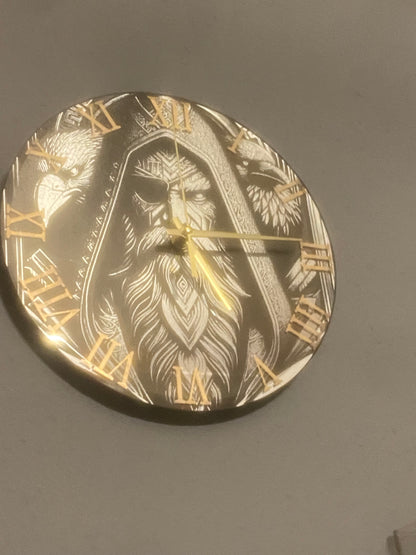 Odin Norse Mirror Wall Clock