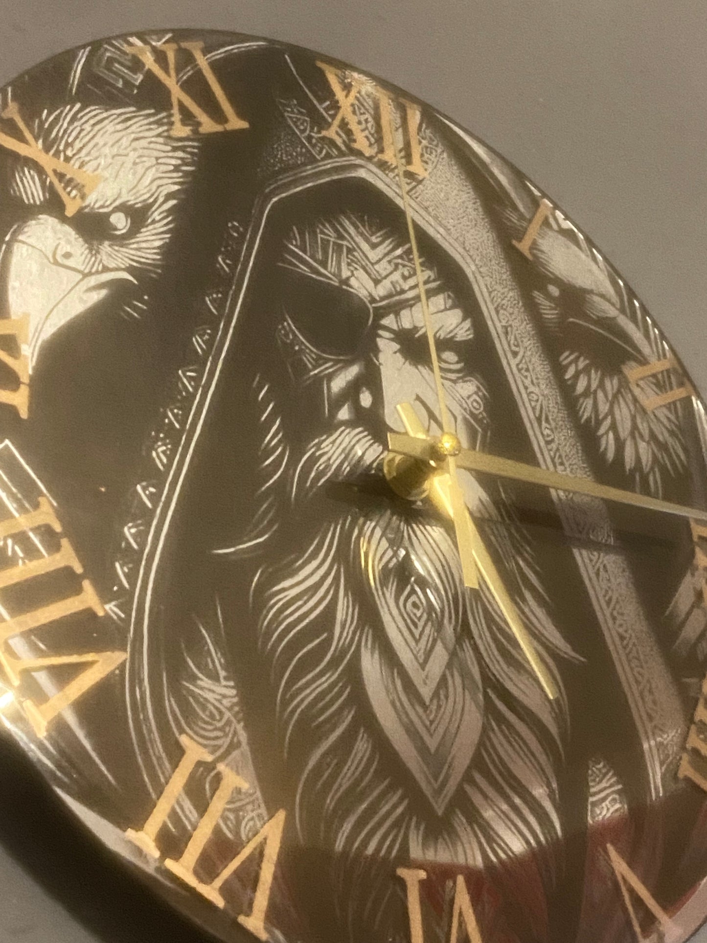 Odin Norse Mirror Wall Clock