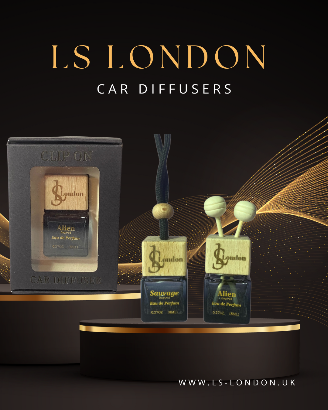 Calacas Lush Inspired  Designer 8ml Hanging Or Clip on Car Diffuser