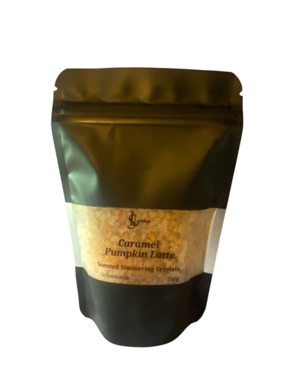 Caramel Pumpkin Latte, Halloween Inspired Scented Simmering Crystals (Sizzlers)