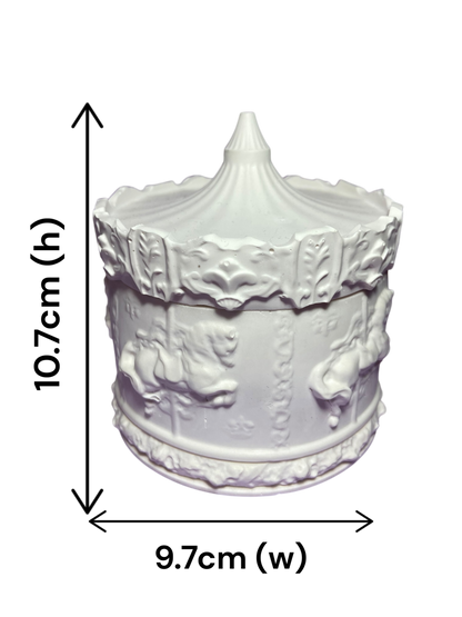 LS Design Carousel Refillable 180g Container Candle White Or Grey £18.50- £20.00