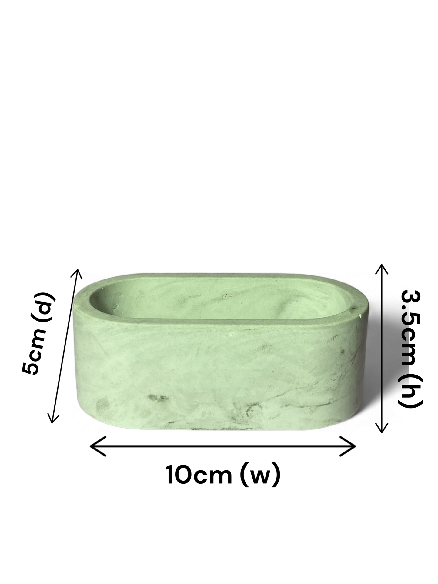 LS Design Mini Oval 50g Refillable Container Candle. Black, White Or Grey Marble £5.80 - £6.20