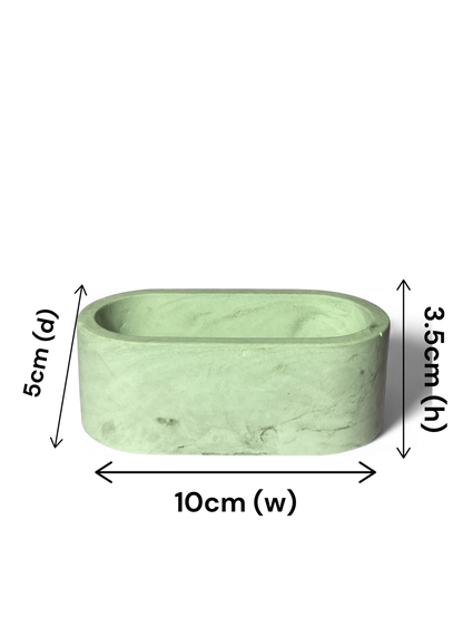 LS Design Mini Oval 50g Refillable Container Candle. Black, White Or Grey Marble £5.80 - £6.20