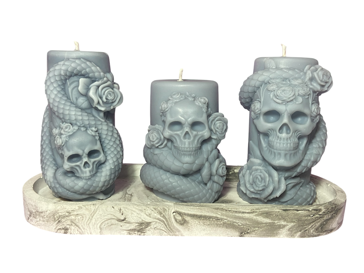 LS Design Snakes And Skulls 200g Pillar Candles
