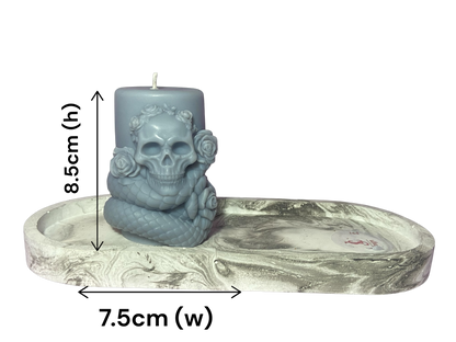 LS Design Snakes And Skulls 200g Pillar Candles