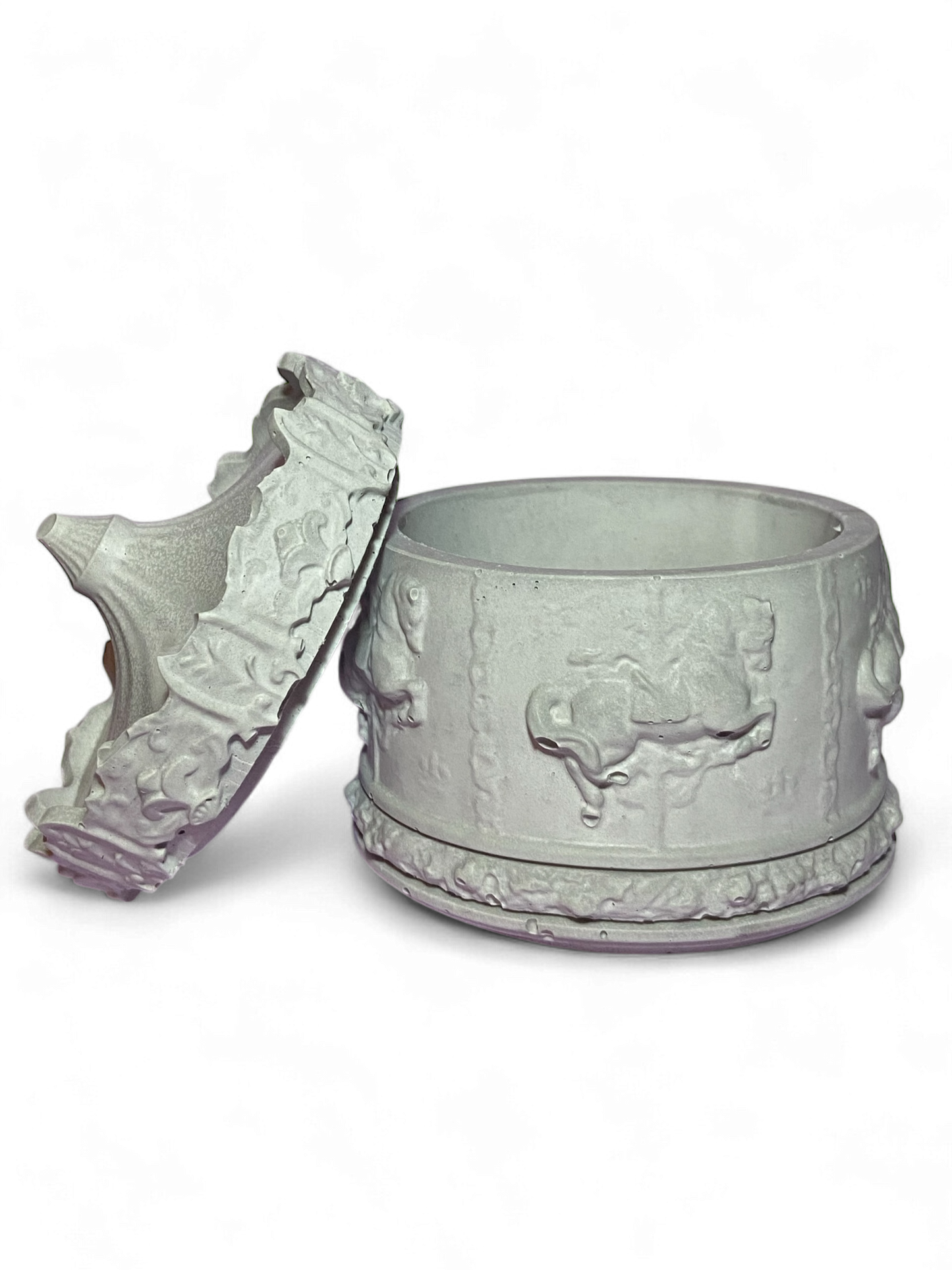 LS Design Carousel Refillable 180g Container Candle White Or Grey £18.50- £20.00