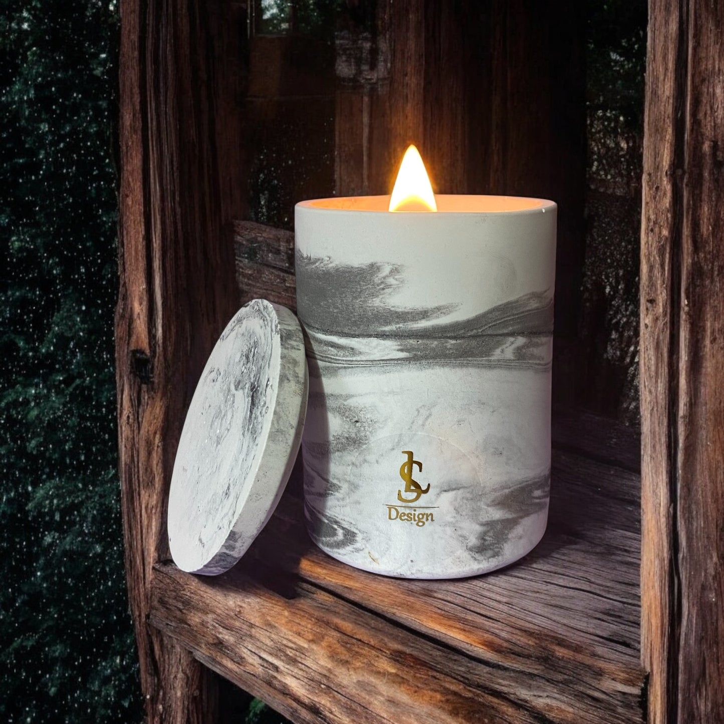 LS Design Tall Classic 250g Refillable Container Candle. Black, White Or Grey Marble £15.30 - £17.80