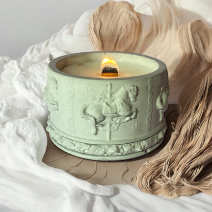 LS Design Carousel Refillable 180g Container Candle White Or Grey £18.50- £20.00