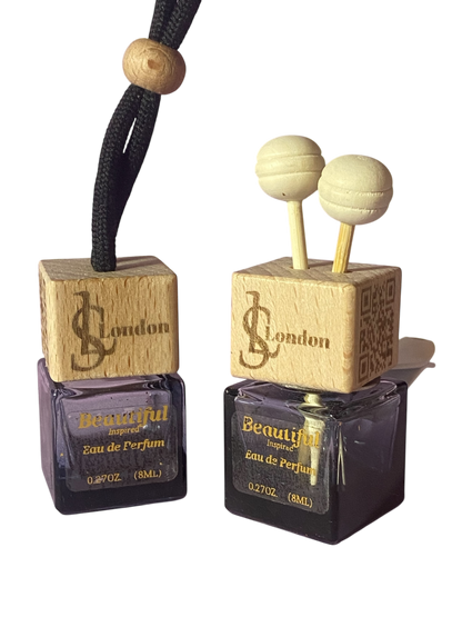 Beautiful Inspired  Designer 8ml Hanging Or Clip on Car Diffuser