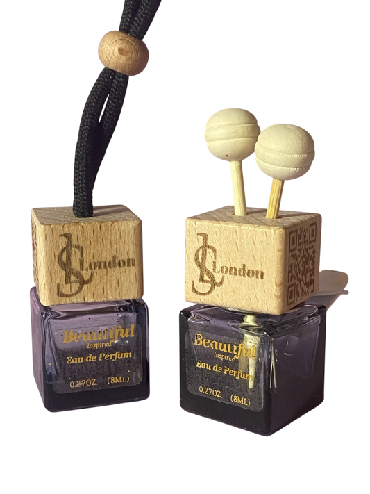 Beautiful Inspired  Designer 8ml Hanging Or Clip on Car Diffuser