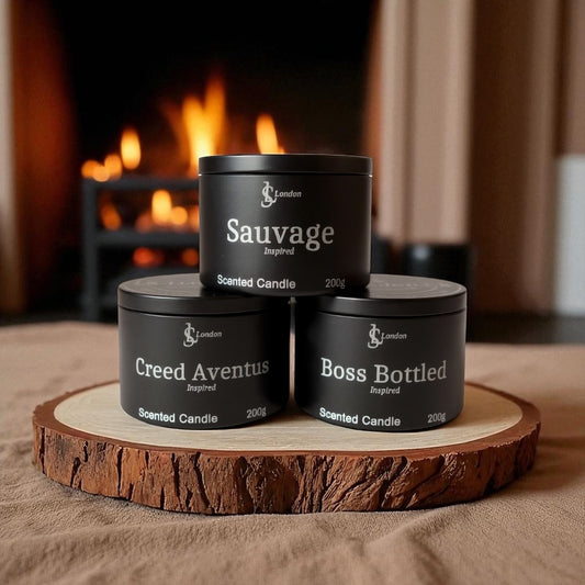 All Male Luxury Designer Inspired Scented Candle Tins 200g Quick Select