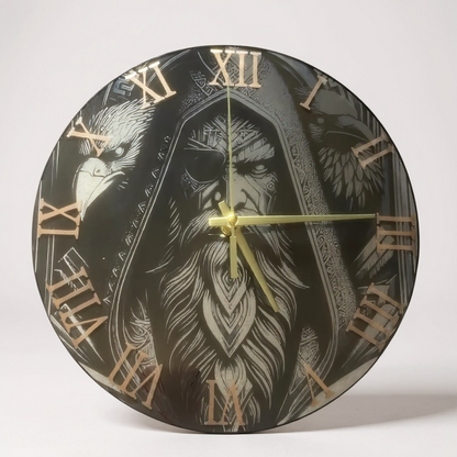 Odin Norse Mirror Wall Clock