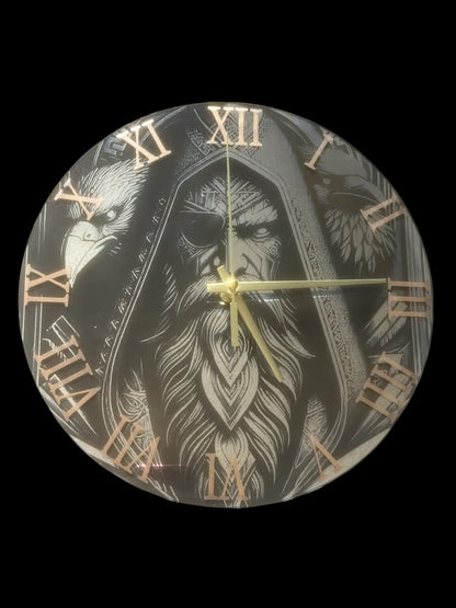 Odin Norse Mirror Wall Clock