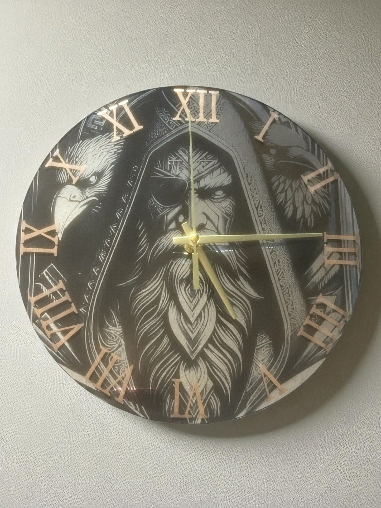 Odin Norse Mirror Wall Clock