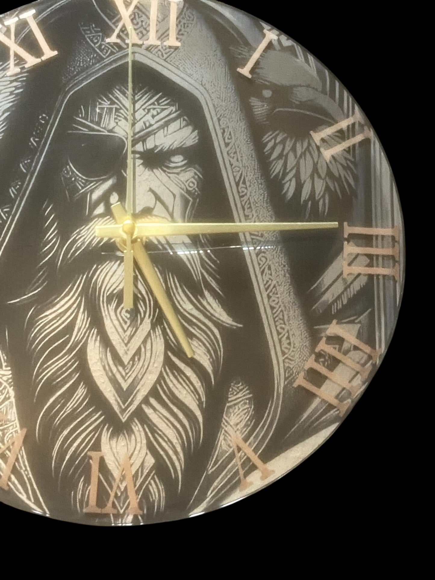 Odin Norse Mirror Wall Clock