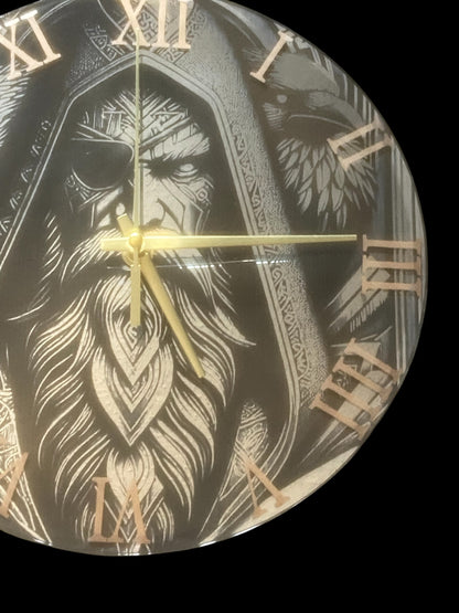 Odin Norse Mirror Wall Clock