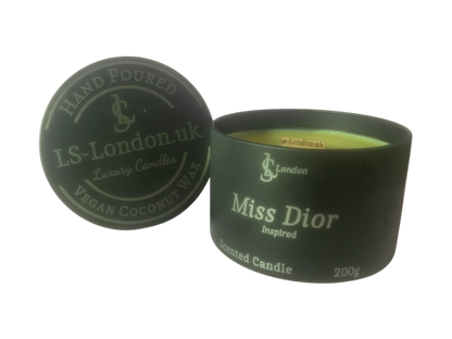 Miss Dior Inspired Luxury Scented Candle Tin 200g