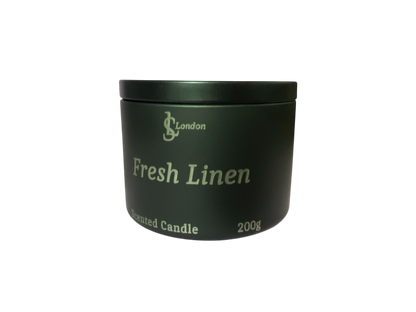 Fresh Linen Luxury Scented Candle Tin 200g