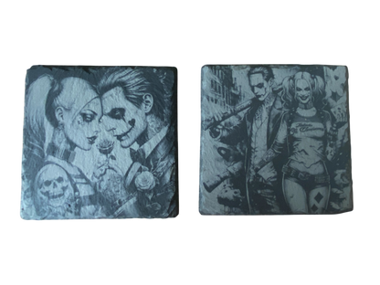 Joker Laser Engraved Slate Coasters