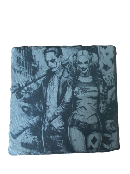 Joker Laser Engraved Slate Coasters