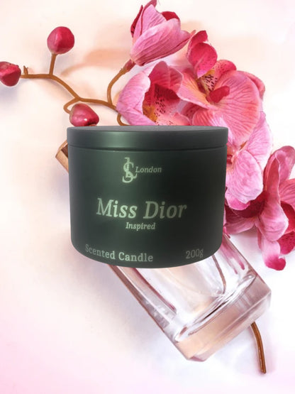 Miss Dior Inspired Luxury Scented Candle Tin 200g
