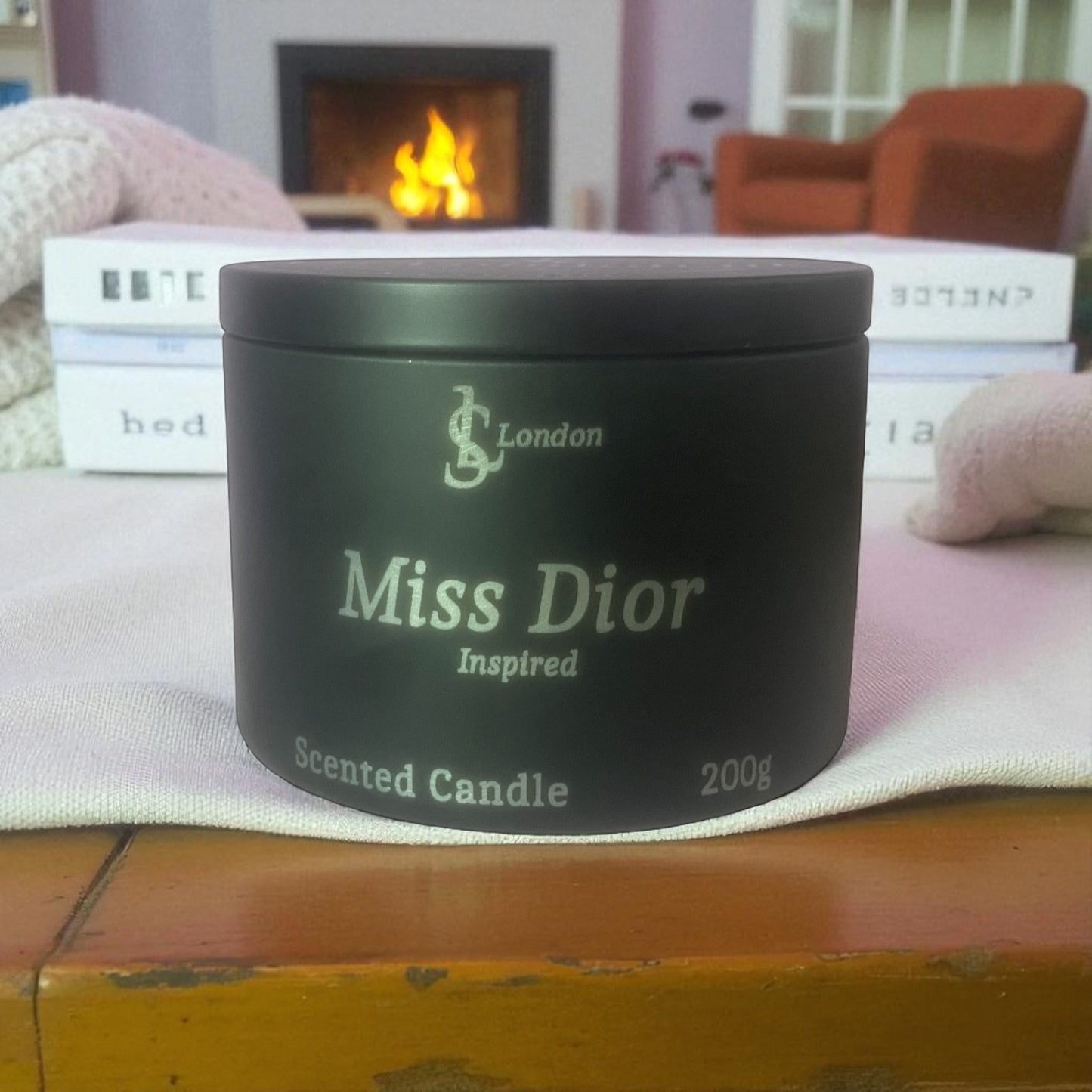 Miss Dior Inspired Luxury Scented Candle Tin 200g