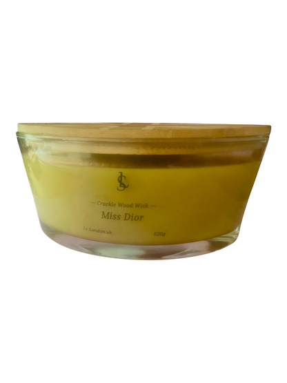 Miss Dior Large Ellipse 520g Crackle Wood Wick Candle