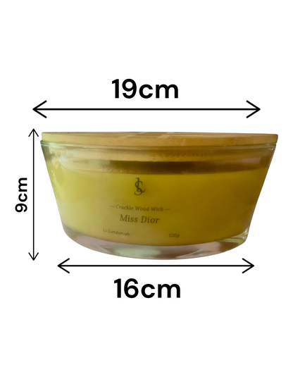 Miss Dior Large Ellipse 520g Crackle Wood Wick Candle