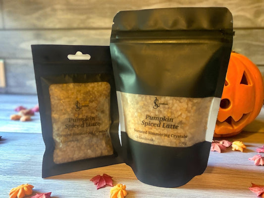 Pumpkin Spiced Latte, Halloween Inspired Scented Simmering Crystals (Sizzlers)
