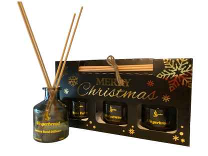 Female Designer Inspired Fragrance, Luxury Christmas Gift Set of 3 x 50g Reed Diffusers