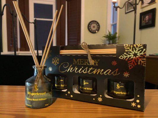 Female Designer Inspired Fragrance, Luxury Christmas Gift Set of 3 x 50g Reed Diffusers