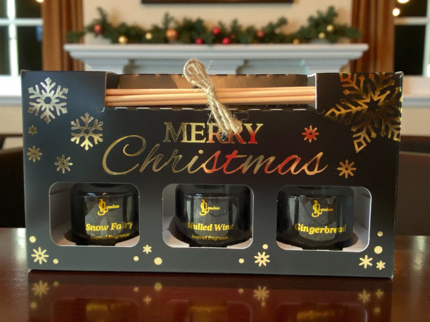 Female Designer Inspired Fragrance, Luxury Christmas Gift Set of 3 x 50g Reed Diffusers