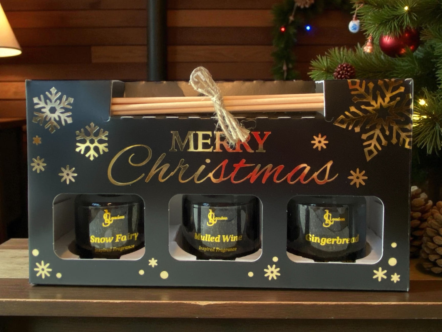 Female Designer Inspired Fragrance, Luxury Christmas Gift Set of 3 x 50g Reed Diffusers