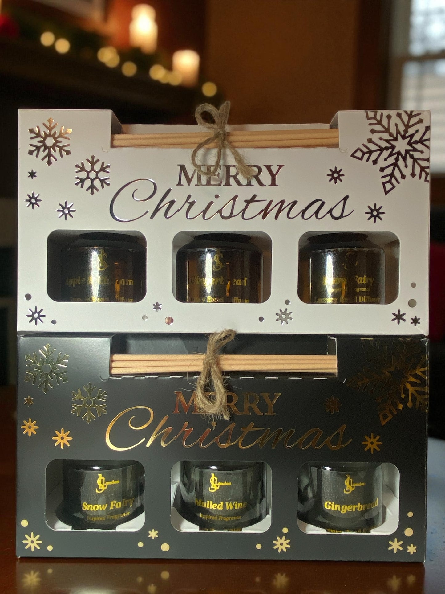 Female Designer Inspired Fragrance, Luxury Christmas Gift Set of 3 x 50g Reed Diffusers