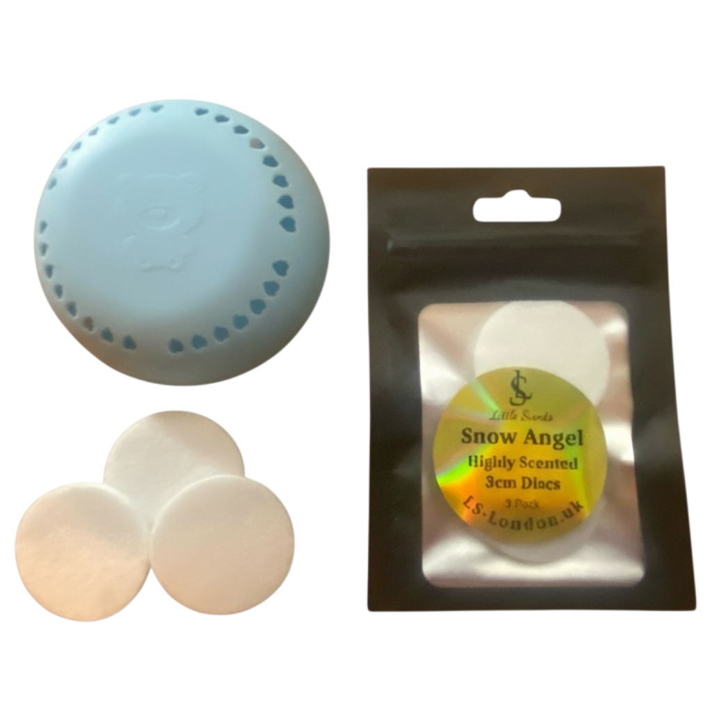 The Ultimate Snow Angel Bundle | 2 Packs x3 highly Scented Hoover Discs + Bin Diffuser/Air Freshener | 200g Sizzlers + 5ml Scent Booster & 2 Freshie bags | 200g Luxury Woodwick Candle Tin