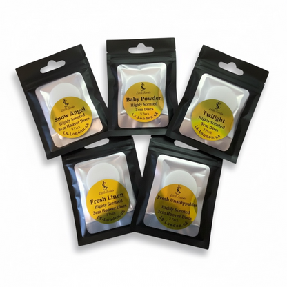 5 packs of highly scented hoover discs