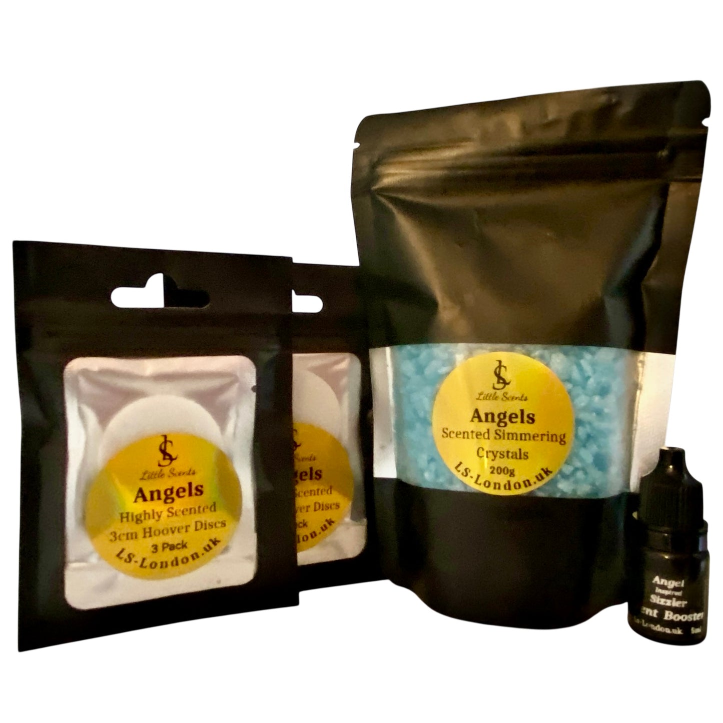 200g Sizzlers + Scent Booster & x2 Packs Of 3 Individually Sealed Scented Vacuum Hoover Discs Bundle